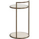Parga 25 X 14 inch Rustic Bronze / Travertine Look Outdoor End Table